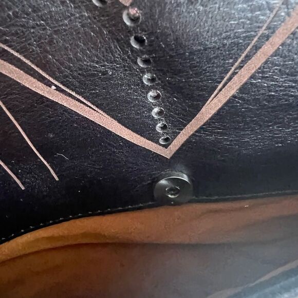 Patricia Nash Black Leather Crossbody Used once Adorable - Picture 5 of 10